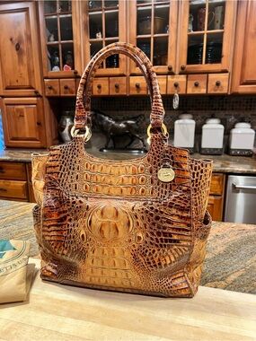 Brahmin Toasted Almond Satchel/ShoulderBag